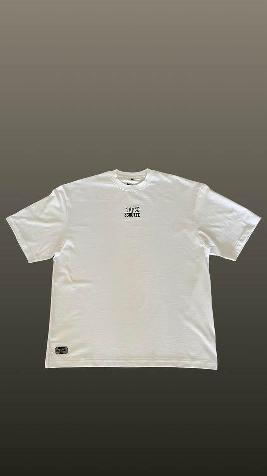 100% Schütze Tee (white/black)