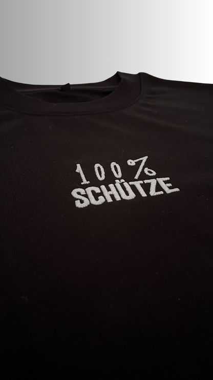 100% Schütze Tee (black/white)