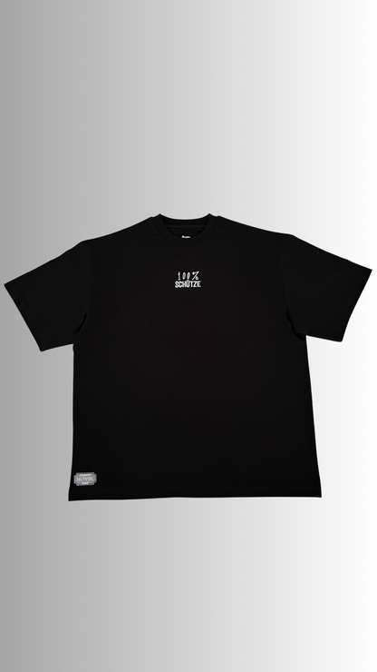 100% Schütze Tee (black/white)