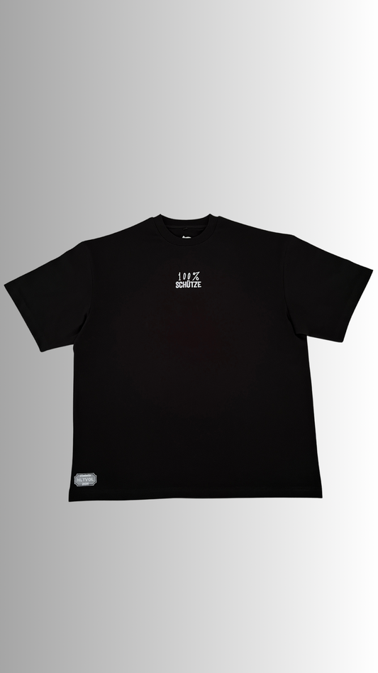 100% Schütze Tee (black/white)